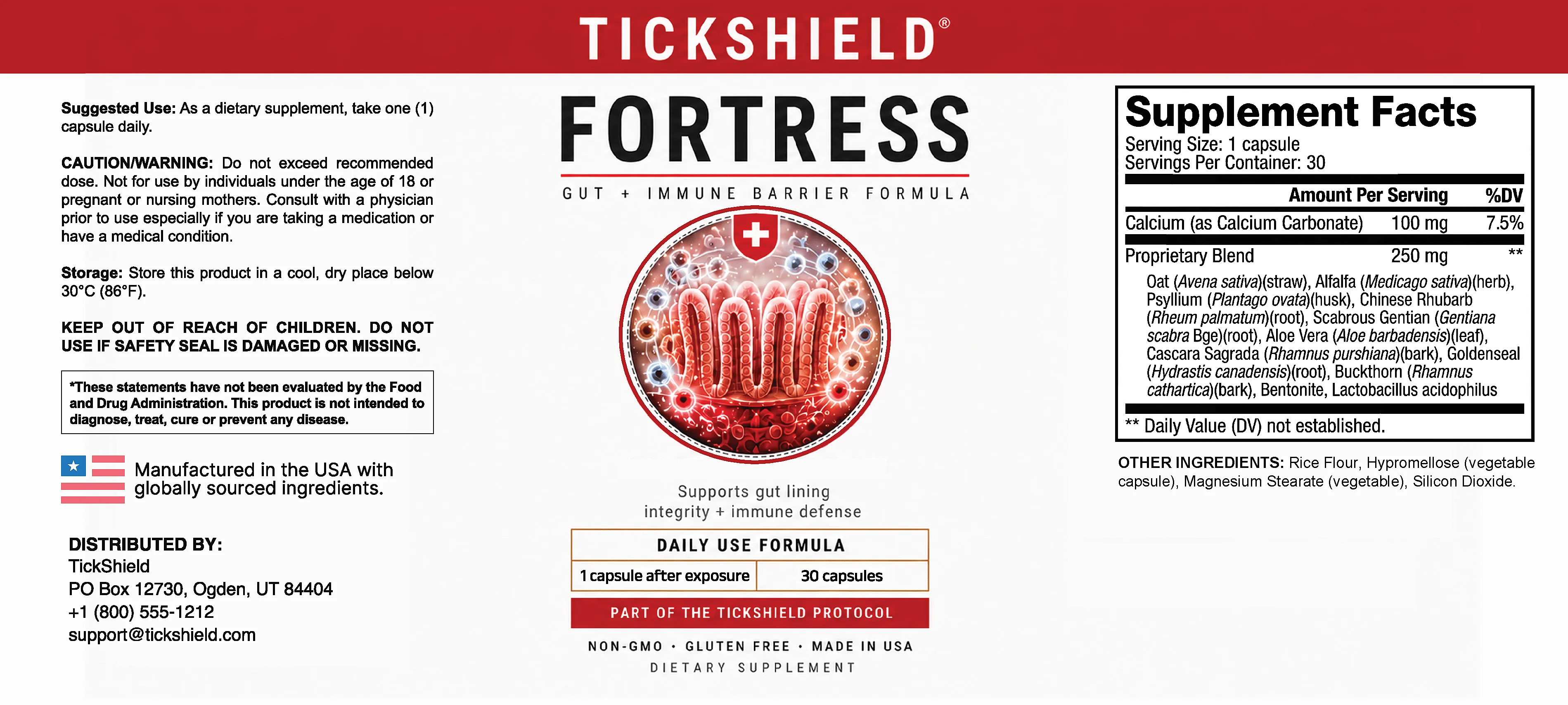 TickShield FORTRESS official label